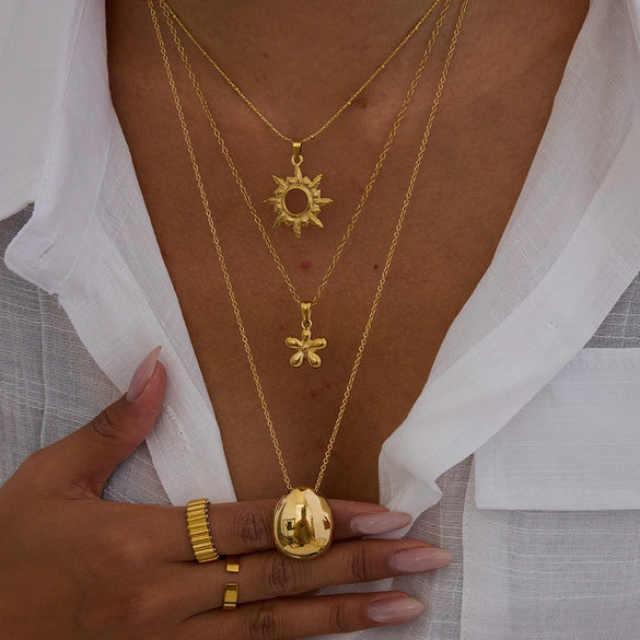Necklace Stainless Steel Titanium Steel Geometric Electroplating Simple Highend Nonfading Women's