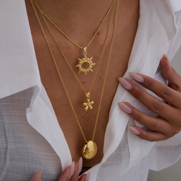 Necklace Stainless Steel Titanium Steel Geometric Electroplating Simple Highend Nonfading Women's