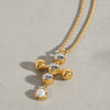 Necklace Stainless Steel Titanium Steel Geometric Electroplating Women's Cross Pendant Snake Bone Chain