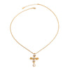 Necklace Stainless Steel Titanium Steel Geometric Electroplating Women's Cross Pendant Snake Bone Chain