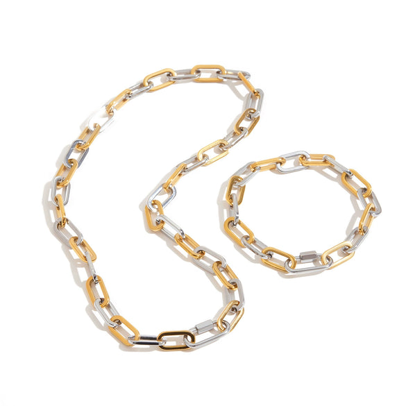 Necklace Stainless Steel Titanium Steel Geometric Electroplating Women's