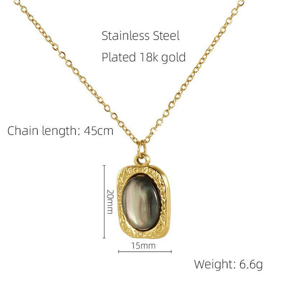 Necklace 316L Stainless Steel 316L Stainless Steel Geometric Electroplating Women's