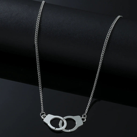 Necklace Stainless Steel Titanium Steel Geometric Handcuffs Hip Hop Electroplating Men's And Women's Accessories