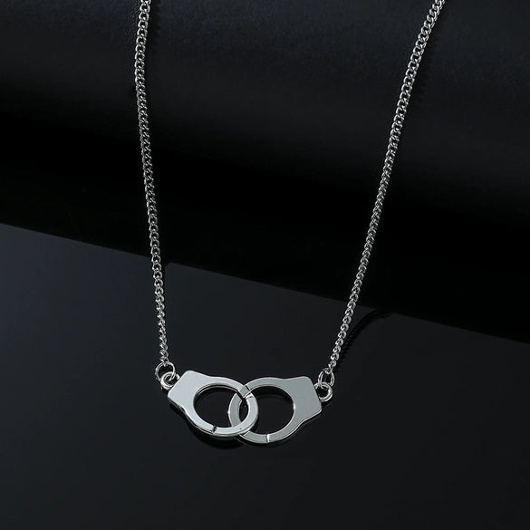 Necklace Stainless Steel Titanium Steel Geometric Handcuffs Hip Hop Electroplating Men's And Women's Accessories