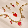 Necklace 316L Stainless Steel 316L Stainless Steel Geometric Heart Electroplating Women's Fashion