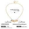 Necklace Stainless Steel Titanium Steel Geometric Heart Pearl Print Rhinestone Electroplating