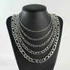 Necklace Stainless Steel Titanium Steel Geometric Keel Chain Electroplating Hip Hop Punk Style