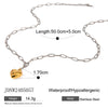 Necklace Stainless Steel Titanium Steel Geometric Love Pendant Electroplating