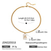 Necklace Stainless Steel Titanium Steel Geometric Oil Drop Printing Bear Pendant Electroplating