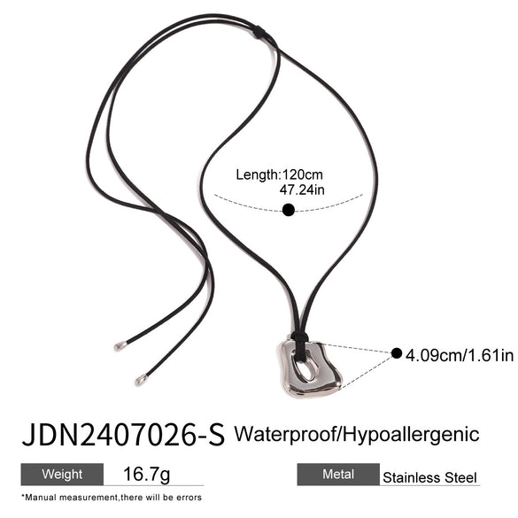 Necklace Stainless Steel Titanium Steel Geometric Old Style Electroplating Women's