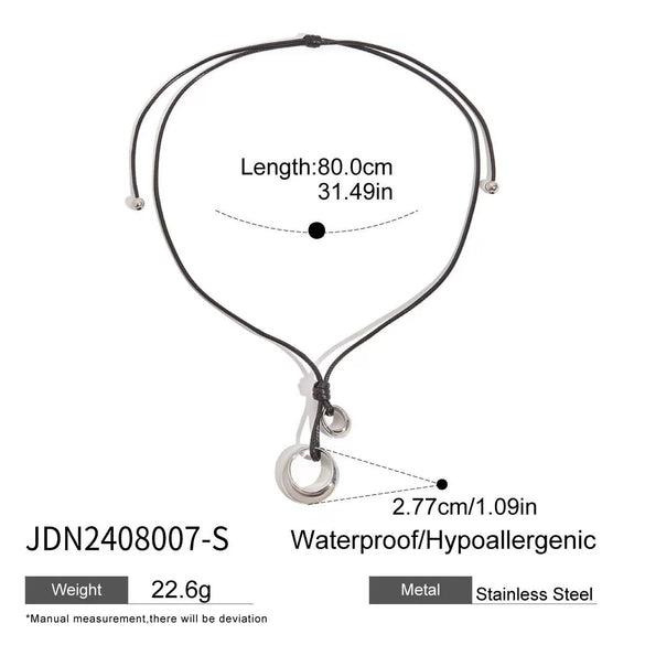 Necklace Stainless Steel Titanium Steel Geometric Old Style Electroplating Women's