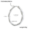 Necklace Stainless Steel Titanium Steel Geometric Punk Style Threewire Winding Electroplated