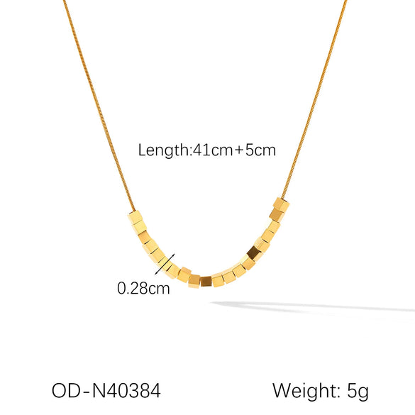 Necklace Stainless Steel Titanium Steel Geometric Snake Bone Chain Vacuum Plating Electroplating