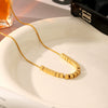Necklace Stainless Steel Titanium Steel Geometric Snake Bone Chain Vacuum Plating Electroplating