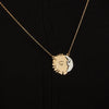 Necklace Stainless Steel Titanium Steel Geometric Sun Moon Pendant Electroplated Ochain Personality Style