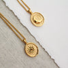 Necklace Stainless Steel Titanium Steel Geometric Sun Moon Round Coin Electroplating