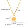 Necklace Stainless Steel Titanium Steel Geometric Sunflower Pendant Electroplated Ochain Women's