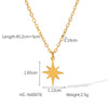 Necklace Stainless Steel Titanium Steel Geometric Sunflower Pendant Electroplated Ochain Women's