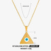 Necklace Stainless Steel Titanium Steel Geometric Triangle Electroplating French Retro Design For Ladies