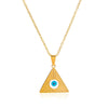 Necklace Stainless Steel Titanium Steel Geometric Triangle Electroplating French Retro Design For Ladies