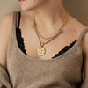 Necklace Stainless Steel Titanium Steel Handpainted Love Skull Painted Flower Animals Zodiac Oil Treatment