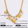 Necklace Stainless Steel Titanium Steel Heart Shape Electroplated Couple Style Handmade