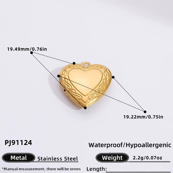 Necklace Stainless Steel Titanium Steel Heart Shape Electroplated Couple Style Handmade