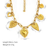 Necklace Stainless Steel Titanium Steel Heart Shape Electroplated 18K Gold For Women