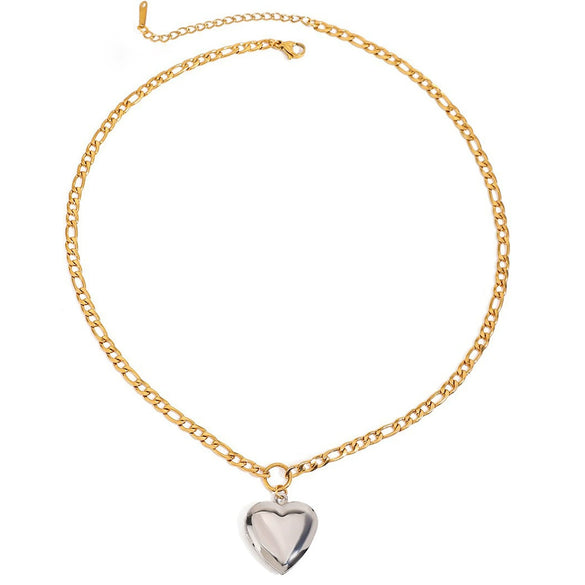 Necklace Stainless Steel Titanium Steel Heart Shape Electroplating Women's Jewelry