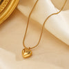 Necklace Stainless Steel Titanium Steel Heart Shape Electroplating Women's