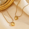Necklace Stainless Steel Titanium Steel Heart Shape Electroplating Women's