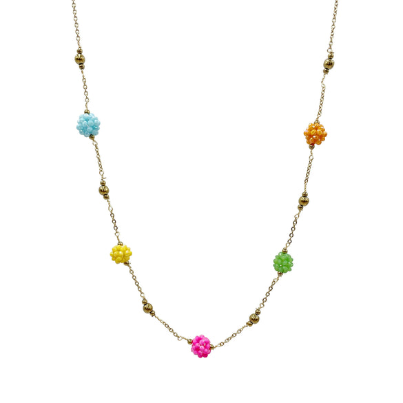 Necklace Stainless Steel Titanium Steel Hydrangea Love Sweet Style Electroplating Jewelry Accessories For Women