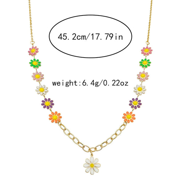 Necklace Stainless Steel Titanium Steel Hydrangea Love Sweet Style Electroplating Jewelry Accessories For Women