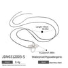 Necklace Stainless Steel Titanium Steel Ins Style Hammered Simple Line Flower Design
