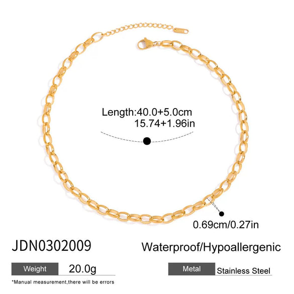 Necklace Stainless Steel Titanium Steel 18K Gold Electroplated Light Luxury Nonfading