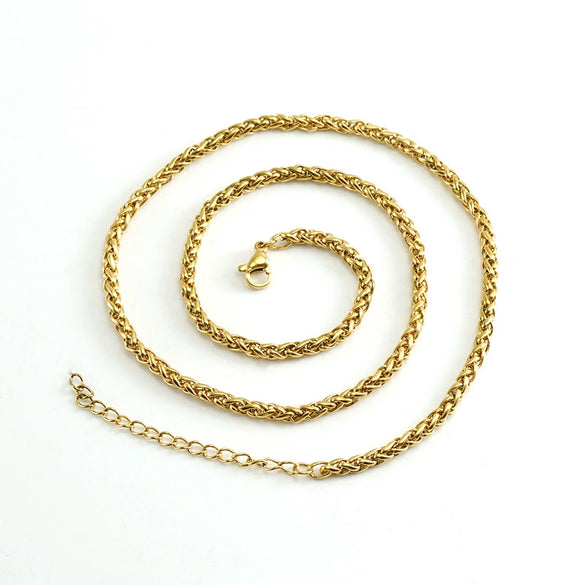 Necklace Stainless Steel Titanium Steel Keel Chain Geometric Electroplated
