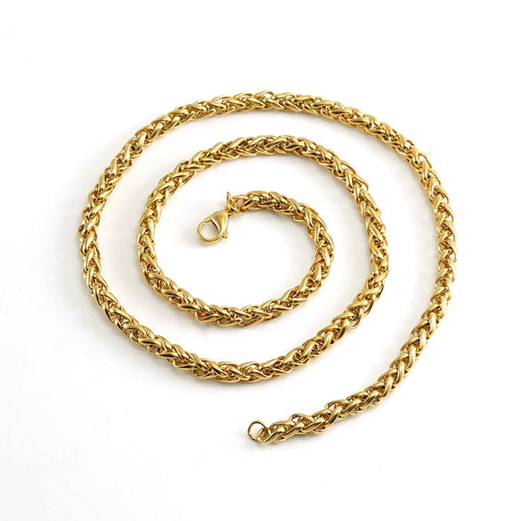 Necklace Stainless Steel Titanium Steel Keel Chain Geometric Electroplated