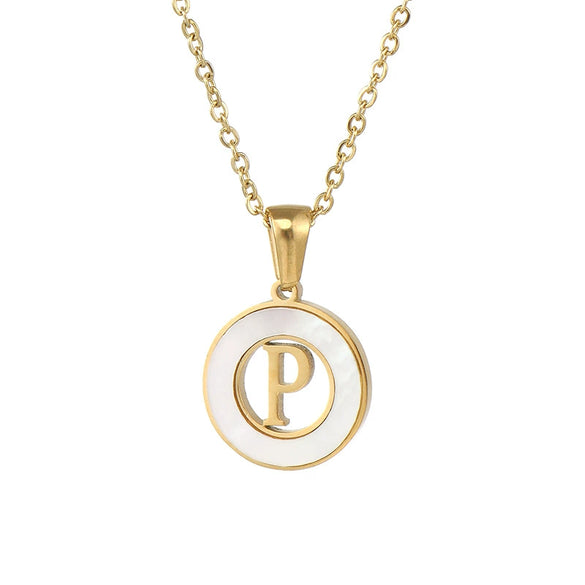Necklace 316L Stainless Steel 316L Stainless Steel Letter Pattern Cross Chain Vacuum Plated For Women