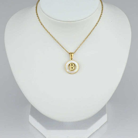 Necklace 316L Stainless Steel 316L Stainless Steel Letter Pattern Cross Chain Vacuum Plated For Women
