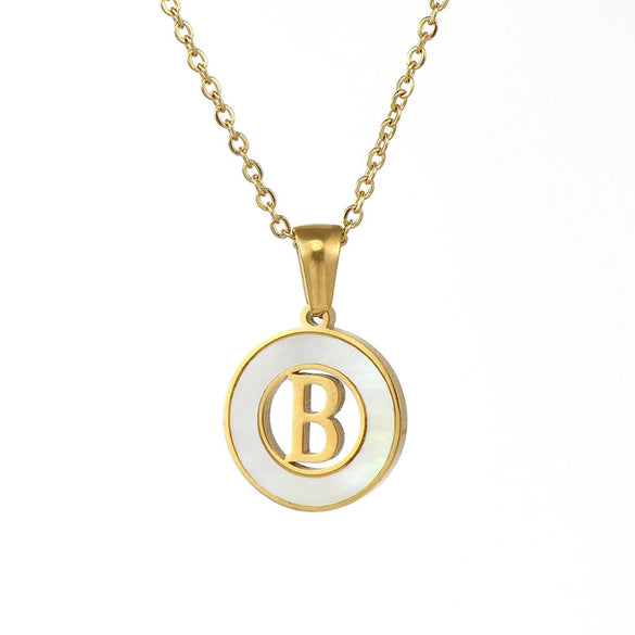 Necklace 316L Stainless Steel 316L Stainless Steel Letter Pattern Cross Chain Vacuum Plated For Women