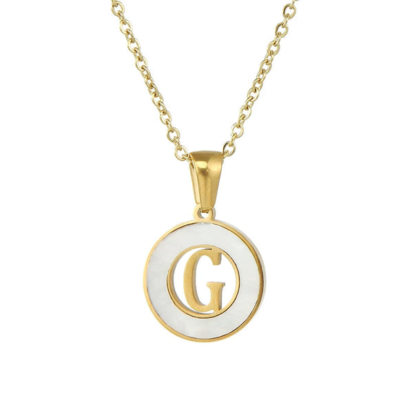 Necklace 316L Stainless Steel 316L Stainless Steel Letter Pattern Cross Chain Vacuum Plated For Women