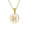 Necklace 316L Stainless Steel 316L Stainless Steel Letter Pattern Cross Chain Vacuum Plated For Women