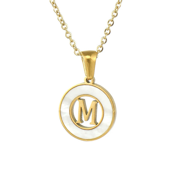 Necklace 316L Stainless Steel 316L Stainless Steel Letter Pattern Cross Chain Vacuum Plated For Women