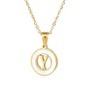 Necklace 316L Stainless Steel 316L Stainless Steel Letter Pattern Cross Chain Vacuum Plated For Women