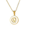 Necklace 316L Stainless Steel 316L Stainless Steel Letter Pattern Cross Chain Vacuum Plated For Women