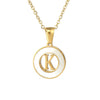 Necklace 316L Stainless Steel 316L Stainless Steel Letter Pattern Cross Chain Vacuum Plated For Women