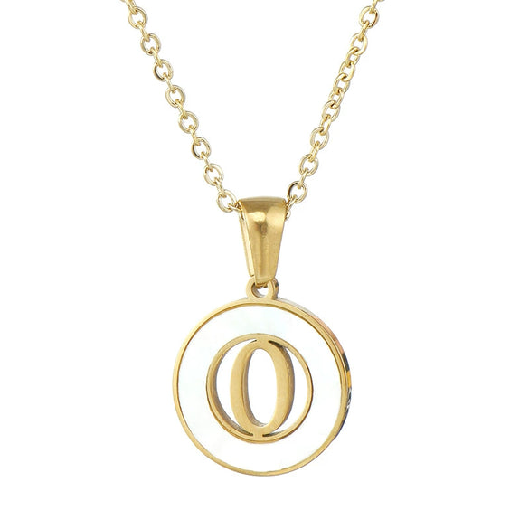 Necklace 316L Stainless Steel 316L Stainless Steel Letter Pattern Cross Chain Vacuum Plated For Women