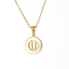 Necklace 316L Stainless Steel 316L Stainless Steel Letter Pattern Cross Chain Vacuum Plated For Women