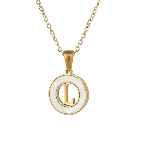 Necklace 316L Stainless Steel 316L Stainless Steel Letter Pattern Cross Chain Vacuum Plated For Women
