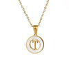 Necklace 316L Stainless Steel 316L Stainless Steel Letter Pattern Cross Chain Vacuum Plated For Women